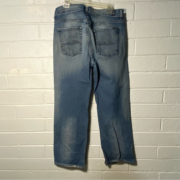 Men’s 7FAM y2K Baggy Relaxed Fit jeans Size 34 Waist Used Distressed 31 inseam - Picture 3 of 15